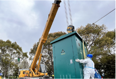 鋼絲繩助力防疫供電設備吊裝作業